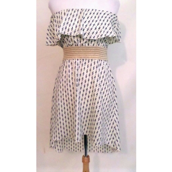 Blue and White Nautical Anchor Beach Dress - Picture 1 of 3